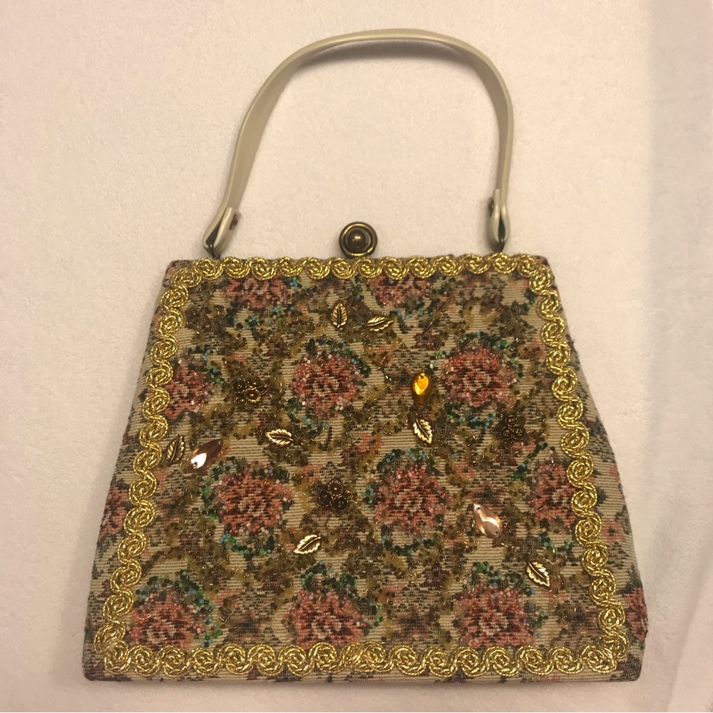 Vintage Caron of Houston hand decorated 60’s handbag